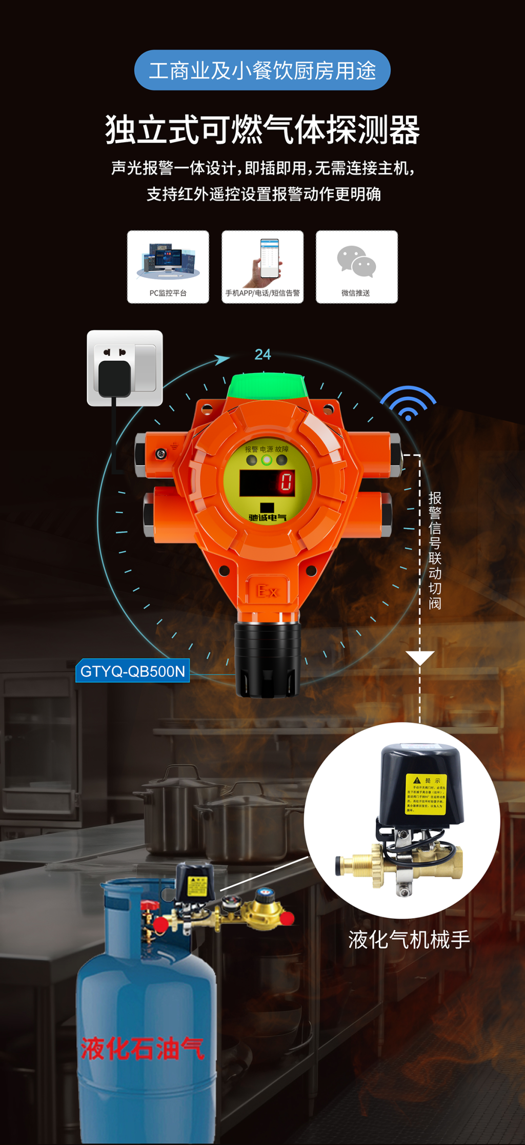 @小型餐飲場所 防火技術(shù)要點:氣體探測器安裝不可少 @小型餐飲場所 防火技術(shù)要點:氣體探測器安裝不可少